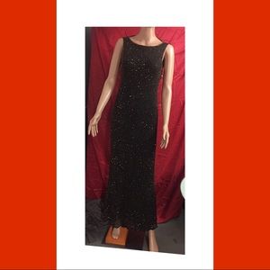 STÉNAY- Beaded/Sequin High Neck Sleeveless Gown